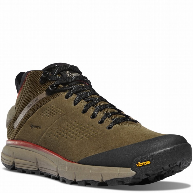 Olive Danner Trail 2650 GTX Mid Men's Hiking Shoes | 16958